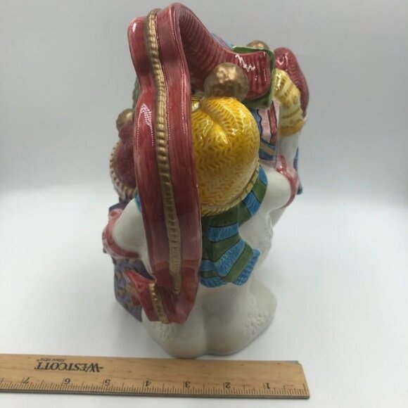 Vintage Fitz & Floyd Discontinued Snowman Christmas Ceramic Pitcher - Picture 13 of 14